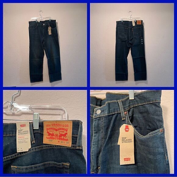 NWT. Levi’s Blue Jeans. Brand New with Tags. 559 Relaxed Straight. - Picture 2 of 9